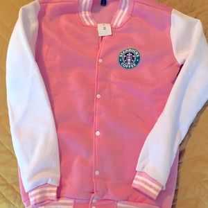 NWT Starbucks baseball jacket size small